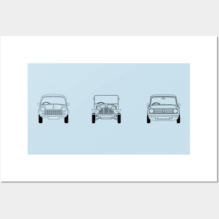 Minis - Roundnose, Moke, Clubman Posters and Art